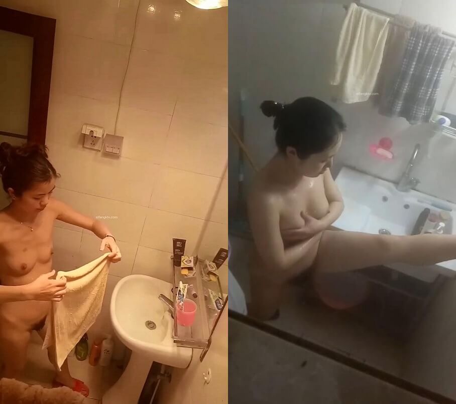 Young Women Take a Shower